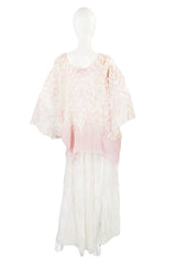 Rare 1974 Zandra Rhodes "Field of Lilies" Silk Set