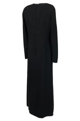 1960s Mr Blackwell Custom Label Crystal, Bead and Pearl Illusion Dress