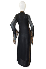 Important 1968 Thea Porter Silk Chiffon Caftan Dress