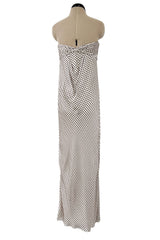 Pretty Spring 2009 Valentino Runway Strapless Dotted Silk w Front Detailing