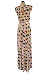 Bias Cut Fall 2012 Moschino Cheap & Chic 'I See You' Silk Eye Print Ruffle Dress