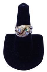 c.1900 Gold Diamond Ruby Emerald Ring
