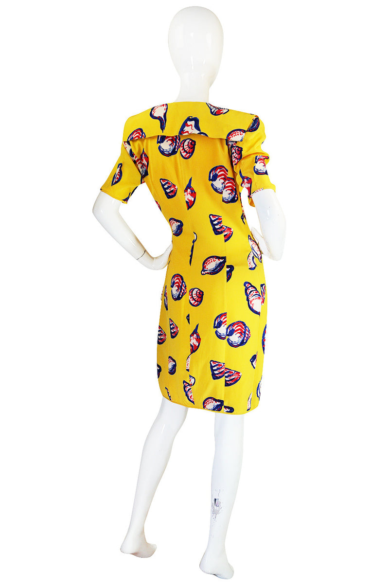 Sunny Yellow 1980s Yellow Silk Ungaro Wrap Dress