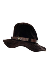 c. 2009 Balenciaga by Nicolas Ghesquière Dark Brown Corduroy Hat