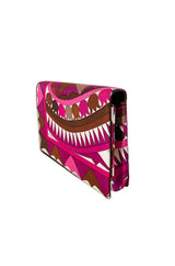 1960s Emilio Pucci Silk Print Clutch Bag w Removable Handle