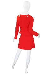 Documented S/S 1994 Gianni Versace Couture Red Military Suit