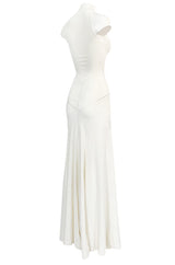 Documented Fall 2001 Azzedine Alaia Couture Runway Dress in Ivory