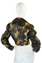1991 Museum Held Alaia Exotic Python Skin Biker Jacket