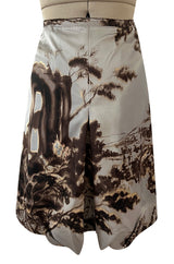 Scenic Print Fall 2004 Prada Runway & Ad Campaign Skirt w Gathered Bottom