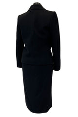 Documented Fall 2001 Yves Saint Laurent Haute Couture 'Le Smoking' Suit w Exaggerated Collar