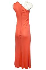 Early 1970s Bob Mackie Ray Aghayan One Shoulder Beaded Jersey Dress