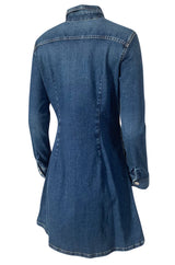 2015 Alexa Chung for AG "The Pixie" Denim Snap Front Mini Dress