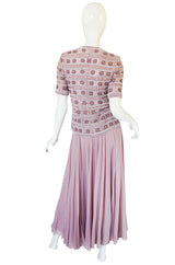 c.1977 Lesage Beaded Haute Couture Jean-Louis Scherrer Gown