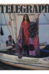 1975 Thea Porter Exhibited Green Multi Textile Abaya Caftan Dress