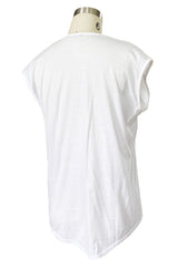 Recent Balmain Gold Logo Tee White T-Shirt with Gold Button Detailing