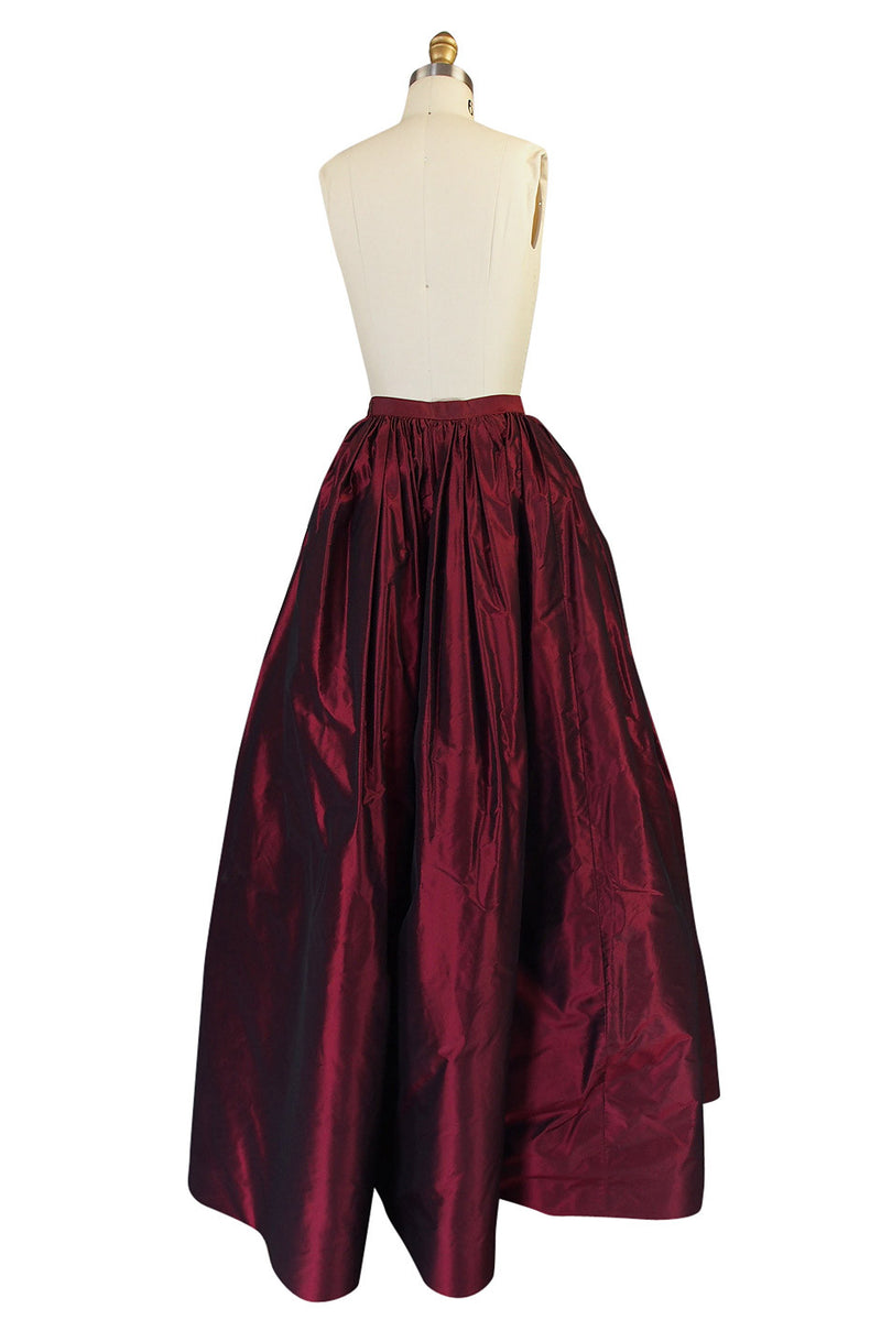 1980s Oscar De La Renta Silk Ball Gown Skirt