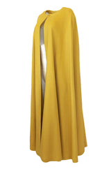 Fall 1988 Yves Saint Laurent Deep Yellow Full Length Wool Cape