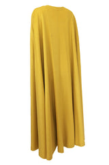 Fall 1988 Yves Saint Laurent Deep Yellow Full Length Wool Cape