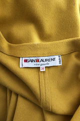 Fall 1988 Yves Saint Laurent Deep Yellow Full Length Wool Cape