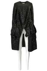Fall 2008 Yves Saint Laurent by Stefano Pilati Runway Metal Sequin Coat