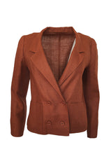 Spring 1981 Christian Dior by Marc Bohan Haute Couture Ochre Linen Jacket