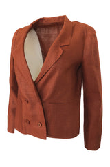 Spring 1981 Christian Dior by Marc Bohan Haute Couture Ochre Linen Jacket
