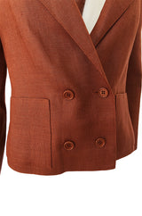 Spring 1981 Christian Dior by Marc Bohan Haute Couture Ochre Linen Jacket