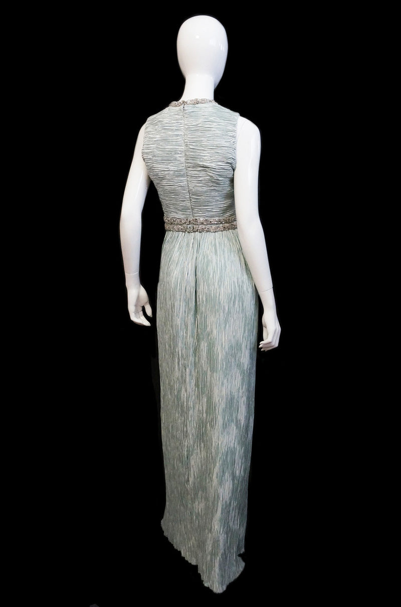 1970s Mary McFadden Couture Silk Gown