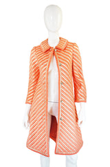 1967 Christian Dior Couture Striped Coat