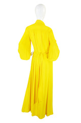 1960s Yellow Ossie Clark Maxi Dress