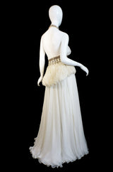 PF/W2011 McQueen Crystal Feather Gown