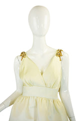 1960s Roger Freres Silk Metal Bead Dress