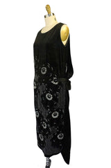 Rare 1920s Couture Rue De La Paix Flapper Dress