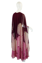 1970s Silk Chiffon Hanae Mori Caftan