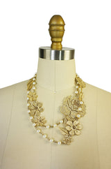 2008A Chanel Pearl & Rose Necklace
