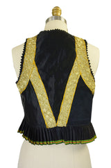 Antique Silver Buckle Gold Thread Vest
