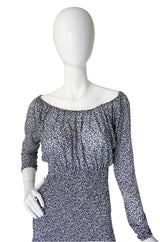 1970s Yves Saint Laurent Silk Maxi Dress