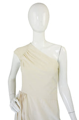 1980s Valentino One Shoulder Dress