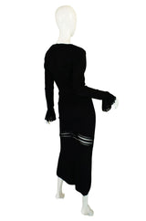1990s Alaia Lace Panel Inset Dress