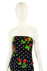 Runway 1980s Strapless Patrick Kelly Floral Dress