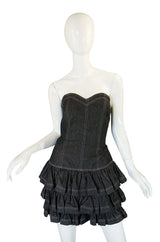 S1988 Patrick Kelly Strapless Ruffle Dress