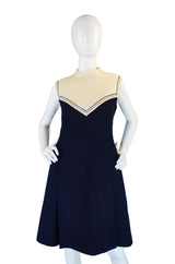 Early 1980s Stitch Detail Courreges Dress