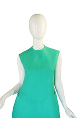 1960s Turquoise Couture Beene Dress