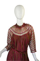 1970s Silk Net Janice Wainwright Dress