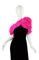 1980s Couture Nina Ricci Velvet Dress