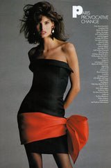 Spring 1987 Yves Saint Laurent Runway & Ad Campaign Pink Ruffle Dress