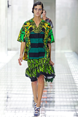 Spring 2011 Runway Silk Banana Print Prada Skirt