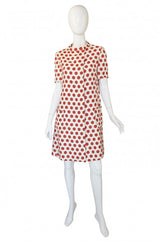 1960s Linen Dot Coat or Dress