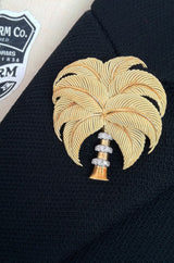 TIFFANY & CO. Diamond Gold Palm Tree Brooch