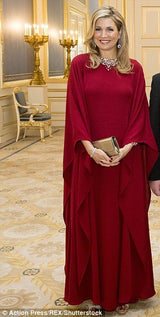 Stunning 2017 Valentino by Pierpaolo Piccioli Minimalist Red Cady Caftan Dress